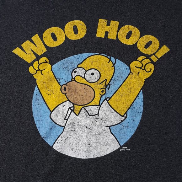 The Simpsons Shirts 425 The Simpsons Homer Simpson Woo Hoo Gray Tee Poshmark